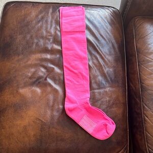 Pink adult Hummel brand soccer socks